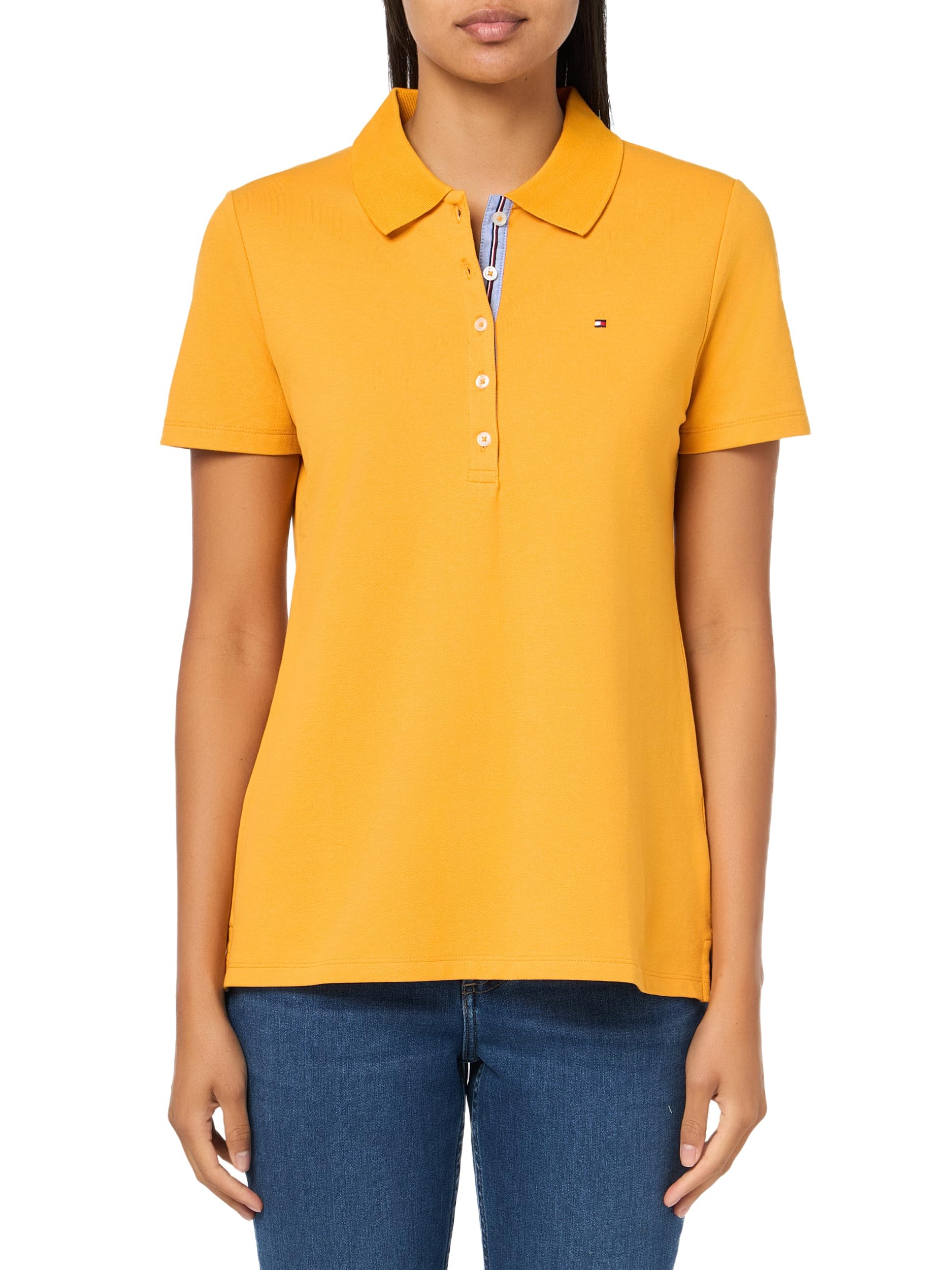 Foto 2 pulgar | Camiseta Tommy Hilfiger De Manga Corta En Piqué De Algodón Para Mujer - Venta Internacional.