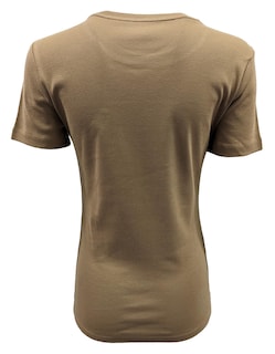 Foto 2 | Camiseta Tommy Hilfiger Para Mujer, Cuello Redondo, Logotipo, Color Canela, Talla M - Venta Internacional.