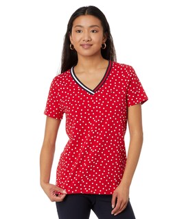 Foto 1 | Camiseta Tommy Hilfiger Para Mujer, Ropa Deportiva, Algodón, Cuello En V, Xs - Venta Internacional.