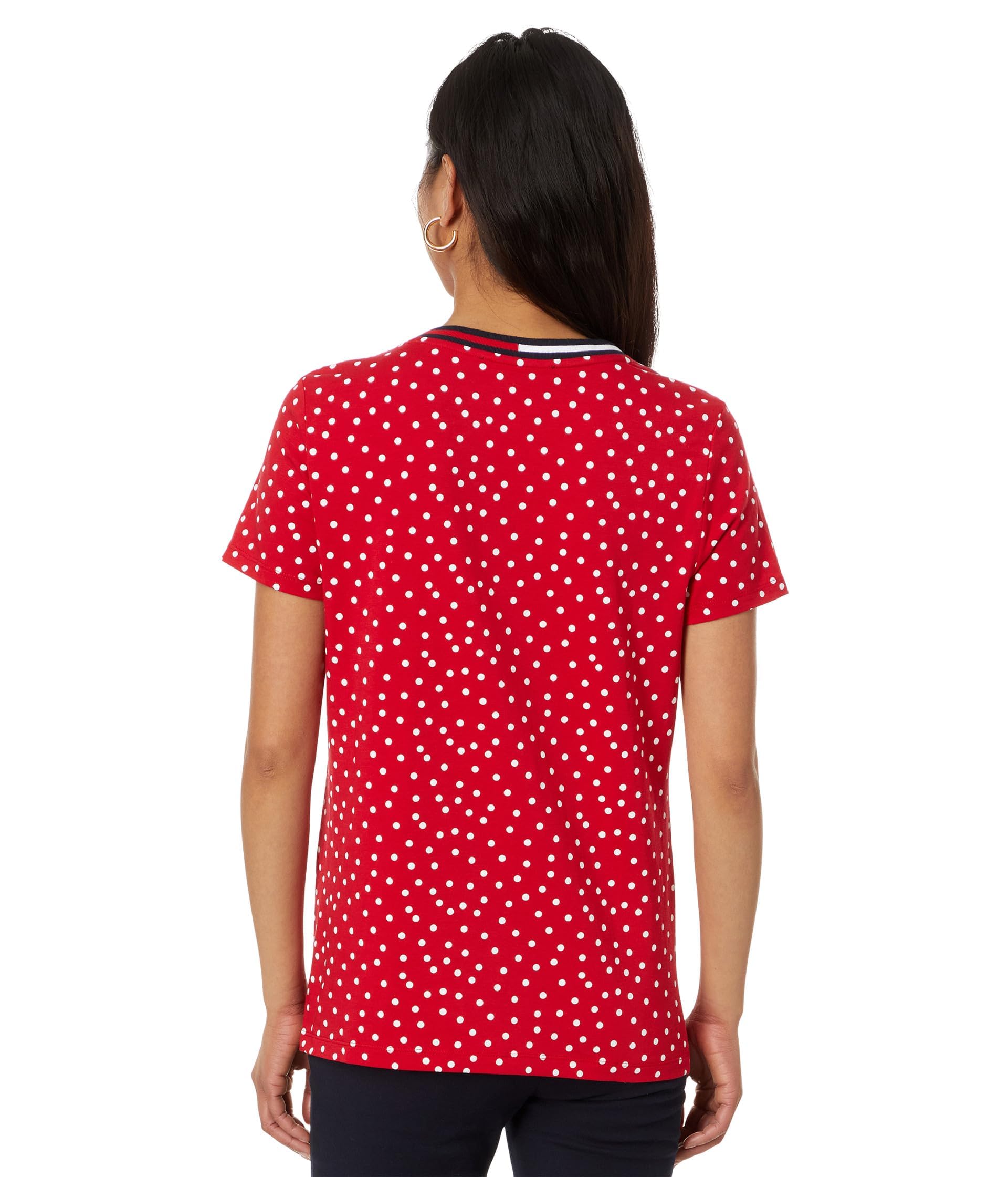 Foto 3 pulgar | Camiseta Tommy Hilfiger Para Mujer, Ropa Deportiva, Algodón, Cuello En V, Xs - Venta Internacional.
