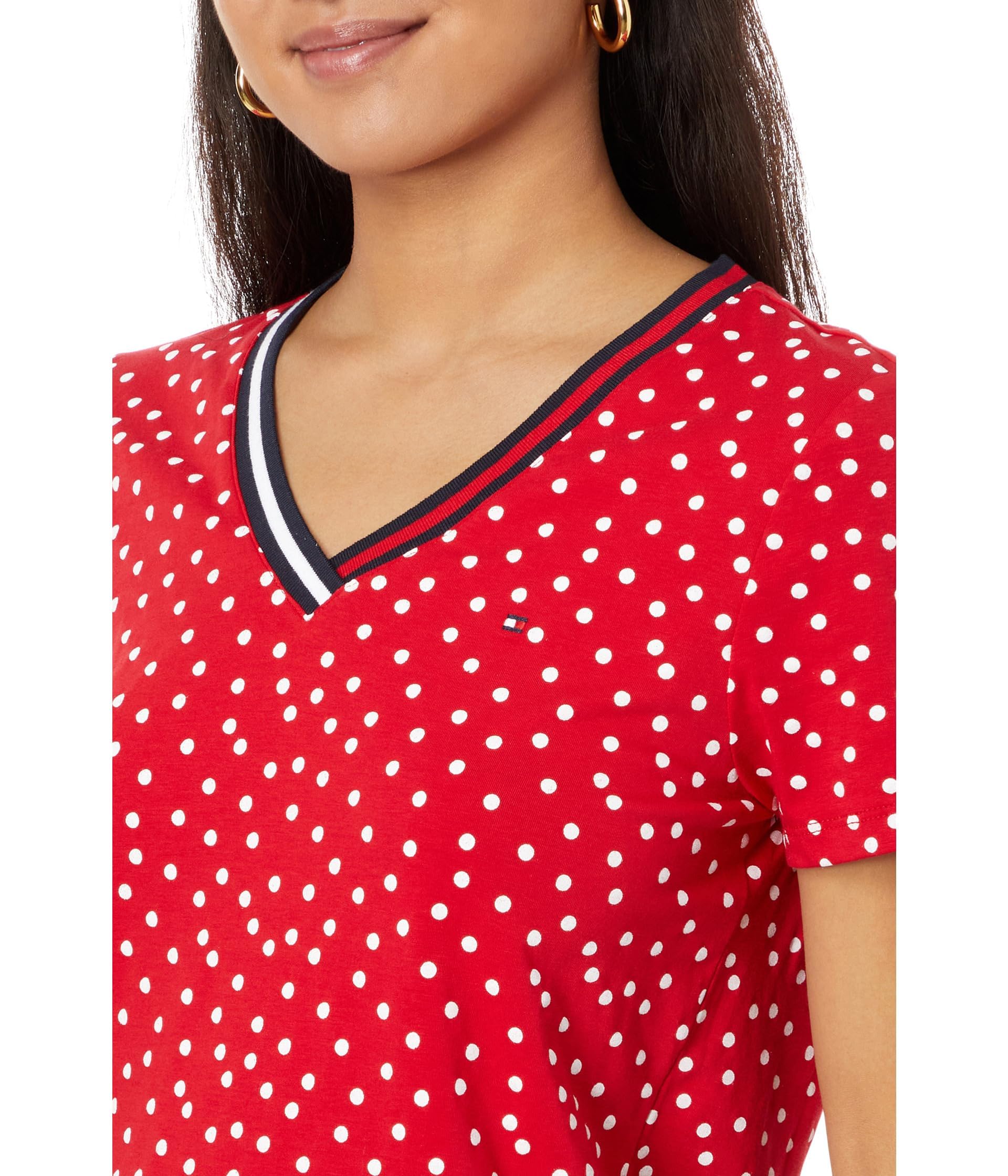 Foto 4 pulgar | Camiseta Tommy Hilfiger Para Mujer, Ropa Deportiva, Algodón, Cuello En V, Xs - Venta Internacional.