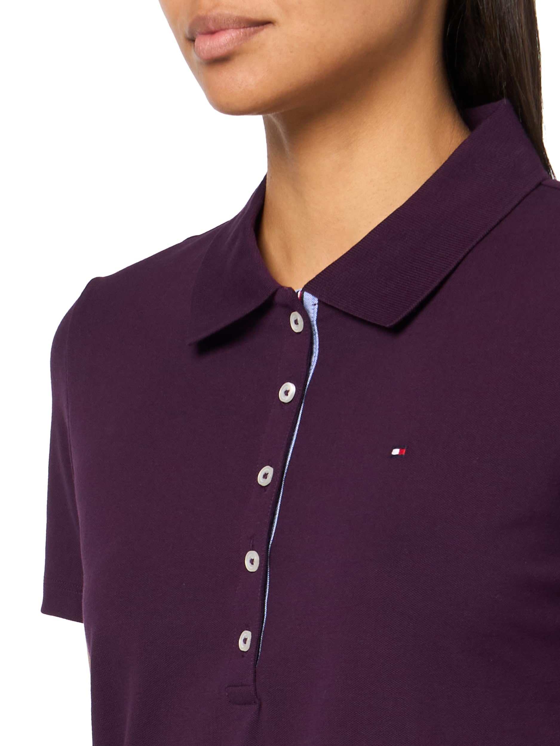 Foto 4 pulgar | Camiseta Tommy Hilfiger De Manga Corta En Piqué De Algodón Para Mujer - Venta Internacional.