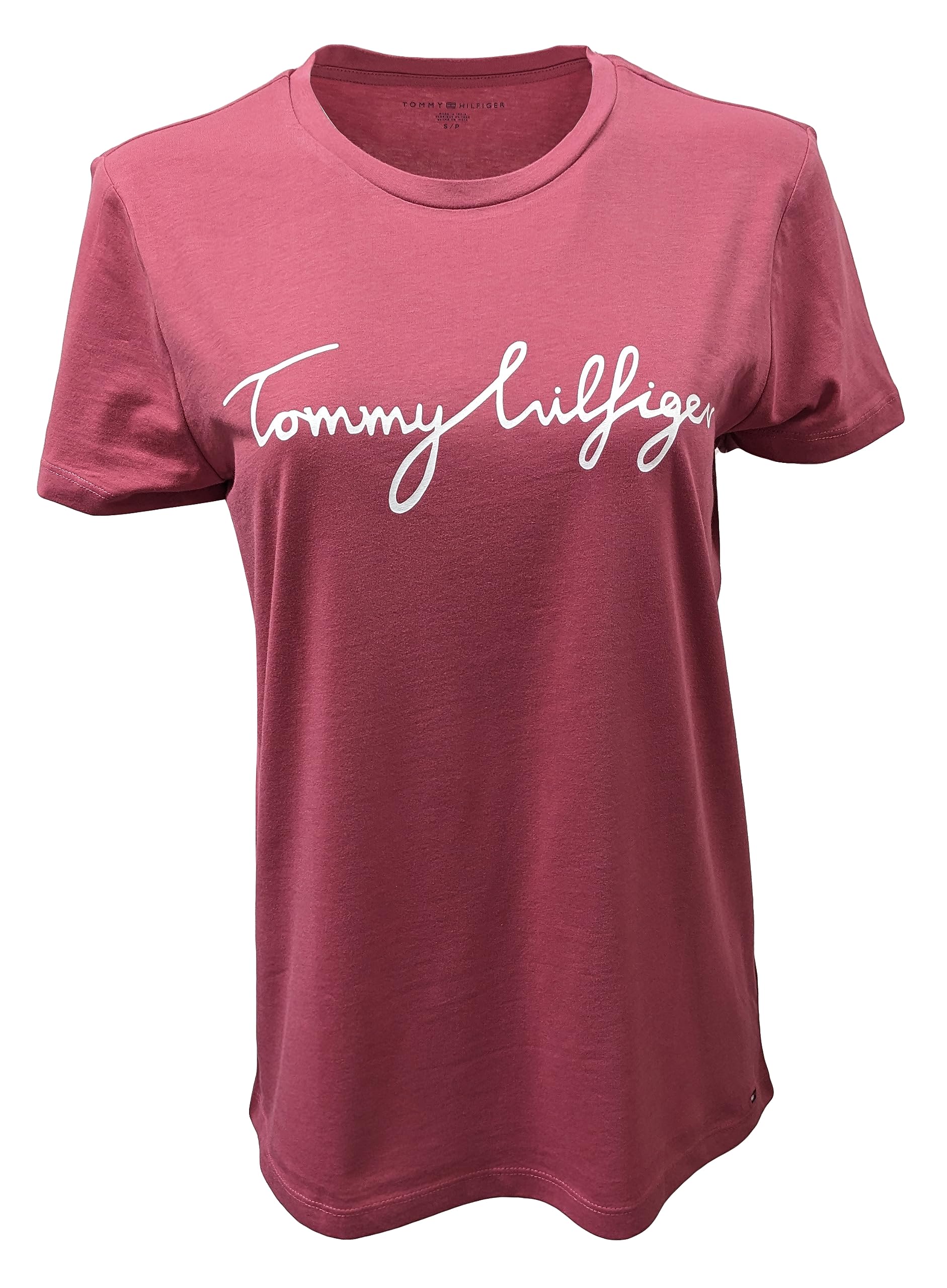 Camiseta Tommy Hilfiger Line con Cuello Redondo Roja para Mujer - Venta Internacional