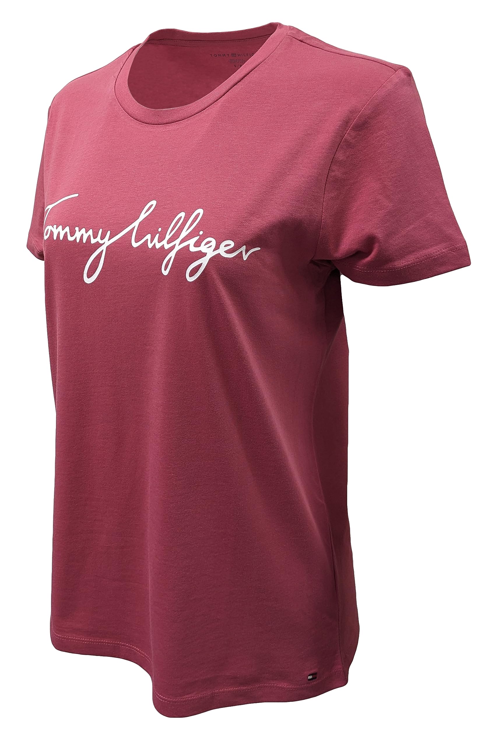 Foto 4 pulgar | Camiseta Tommy Hilfiger Line con Cuello Redondo Roja para Mujer - Venta Internacional