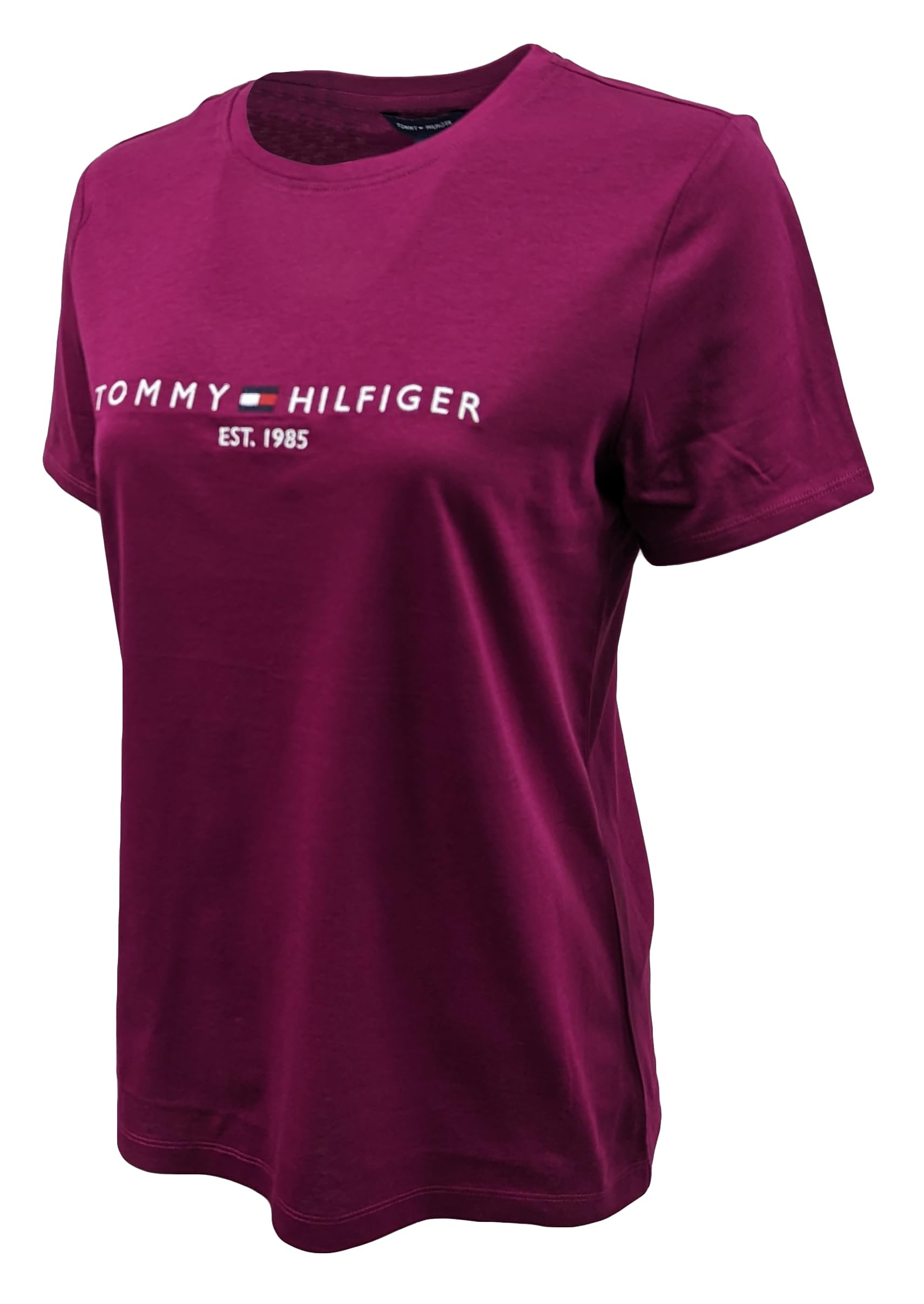 Foto 4 pulgar | Camiseta Tommy Hilfiger Line Con Cuello Redondo Para Mujer, Color Magenta - Venta Internacional.