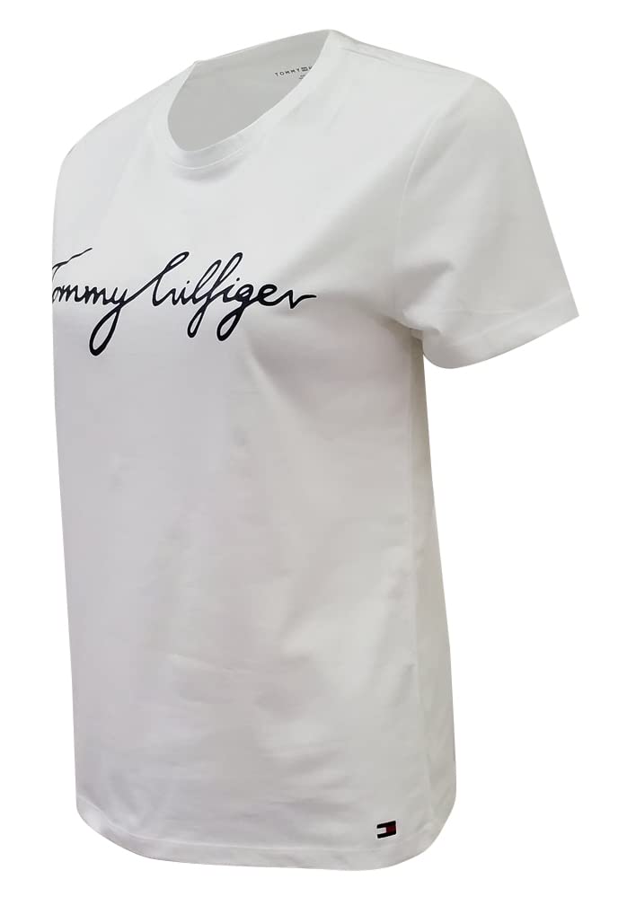 Camiseta Tommy Hilfiger New Line Con Cuello Redondo Para Mujer Blanca Xxl - Venta Internacional.