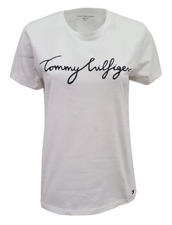 Foto 2 | Camiseta Tommy Hilfiger New Line Con Cuello Redondo Para Mujer Blanca Xxl - Venta Internacional.
