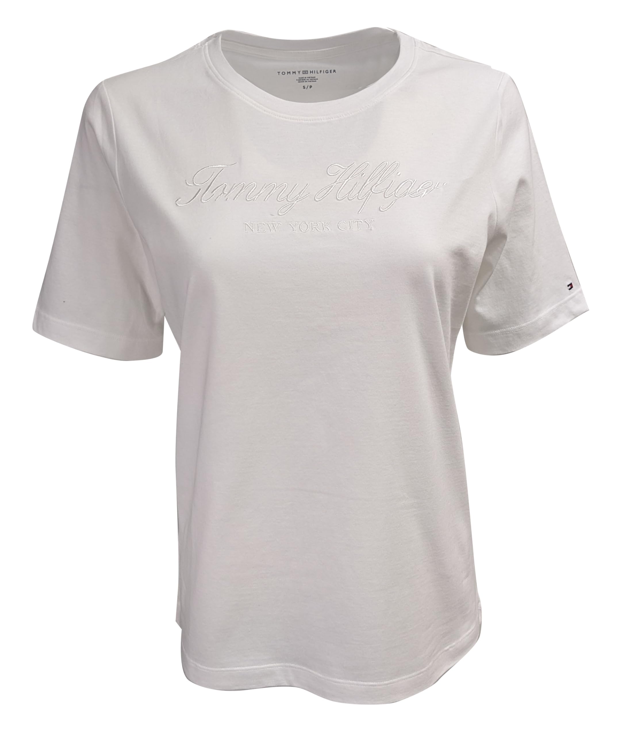 Camiseta Tommy Hilfiger Line Con Cuello Redondo Para Mujer Blanca Xl - Venta Internacional.