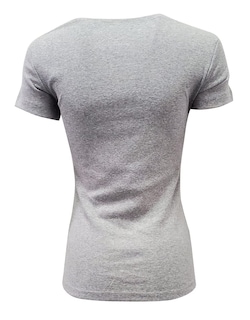 Foto 2 | Camiseta Tommy Hilfiger Para Mujer Con Cuello Redondo Y Logotipo Gris, Talla L - Venta Internacional.