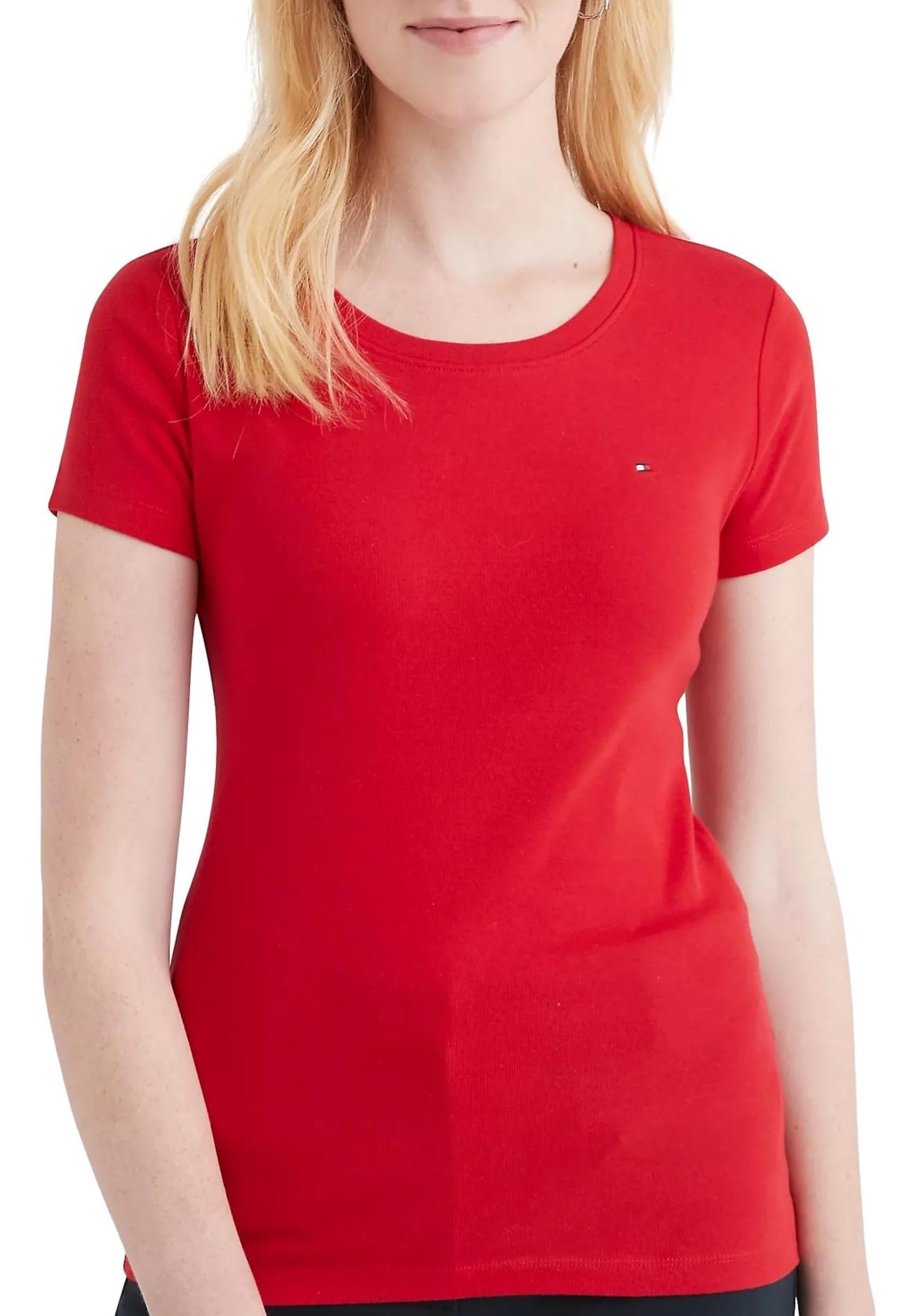 Foto 4 pulgar | Camiseta Tommy Hilfiger Essential Favorite Flag Logo para Mujer - Venta Internacional
