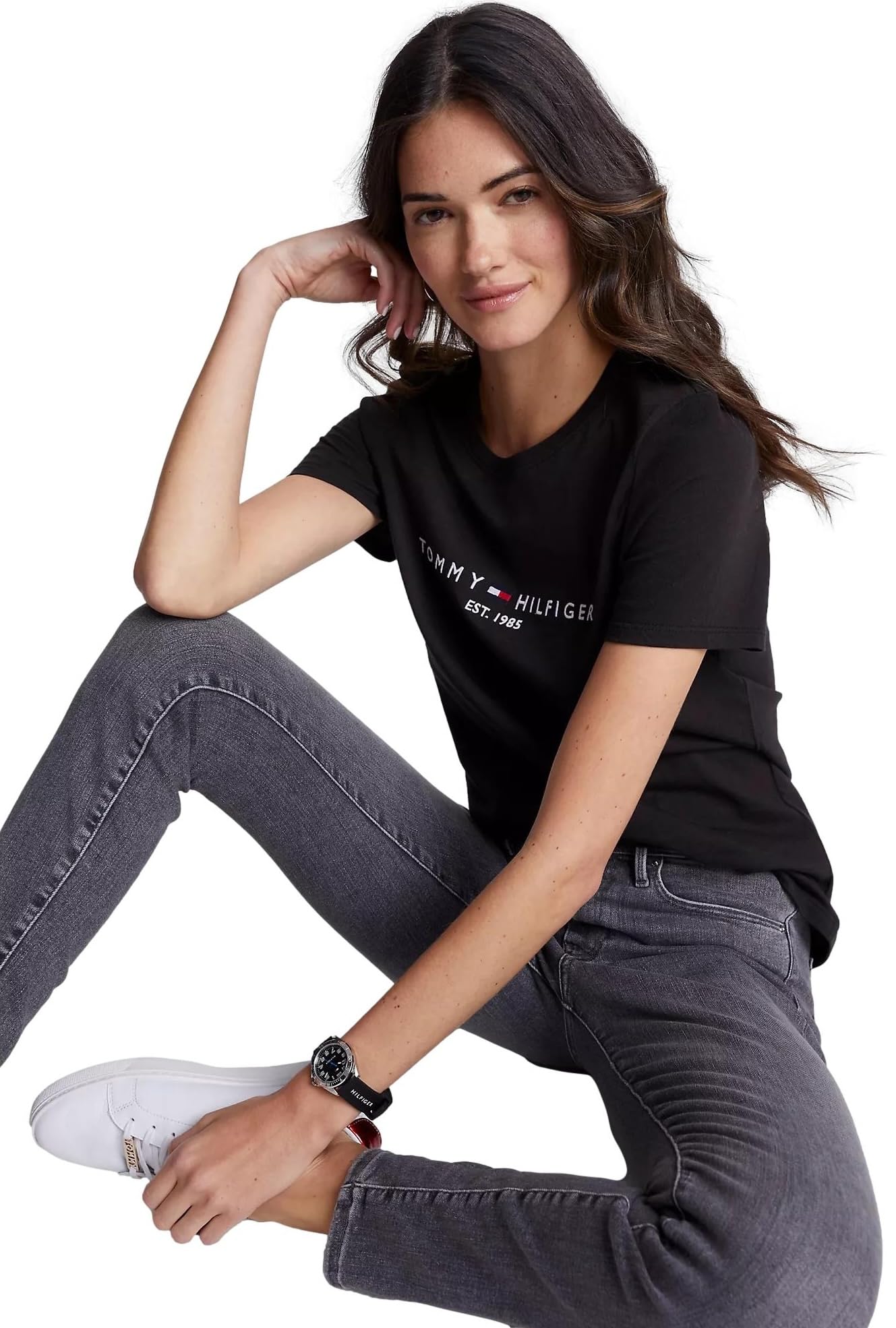 Foto 4 pulgar | Camiseta Tommy Hilfiger Corte Regular para Mujer - Venta Internacional
