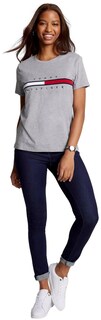 Foto 2 | Playera Tommy Hilfiger Gris para Mujer - Venta Internacional