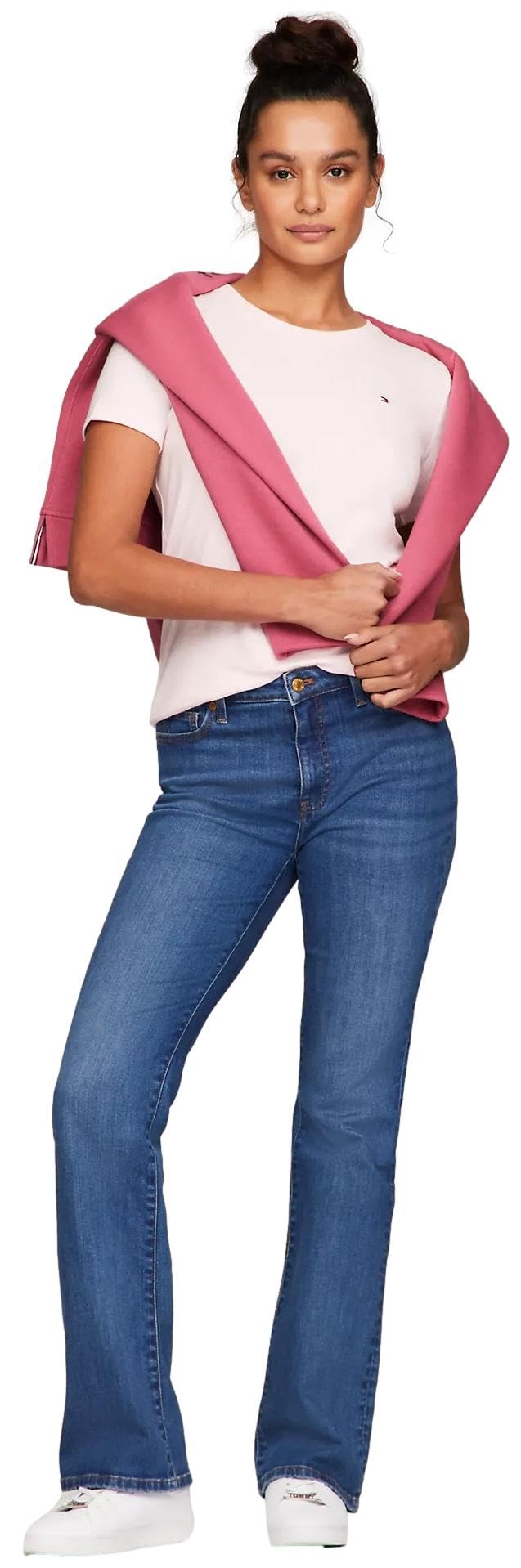 Foto 5 pulgar | Playera Tommy Hilfiger Essential Favorite Flag Logo para Mujer - Venta Internacional