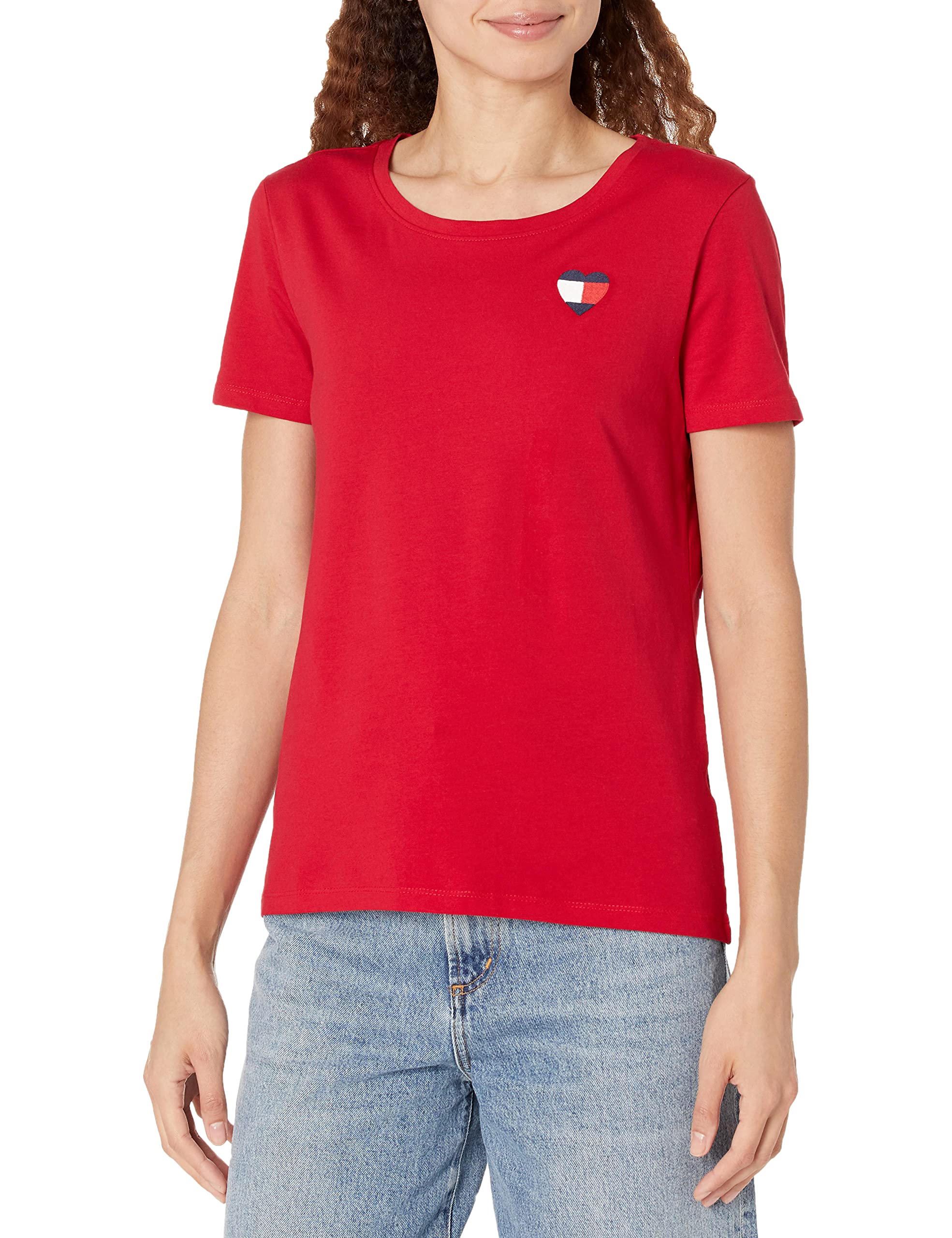 Foto 2 pulgar | Camiseta con Cuello Redond Tommy Hilfiger Roja para Mujer - Venta Internacional