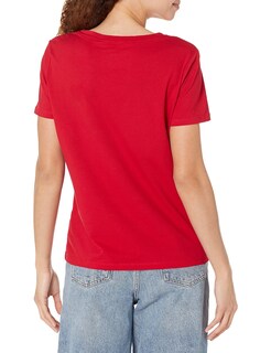 Foto 2 | Camiseta con Cuello Redond Tommy Hilfiger Roja para Mujer - Venta Internacional