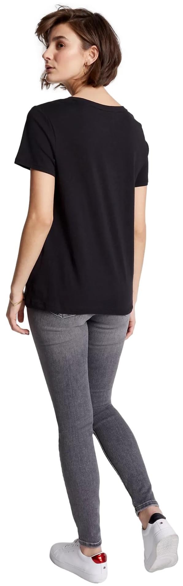Foto 4 | Camiseta Tommy Hilfiger Negra para Mujer - Venta Internacional