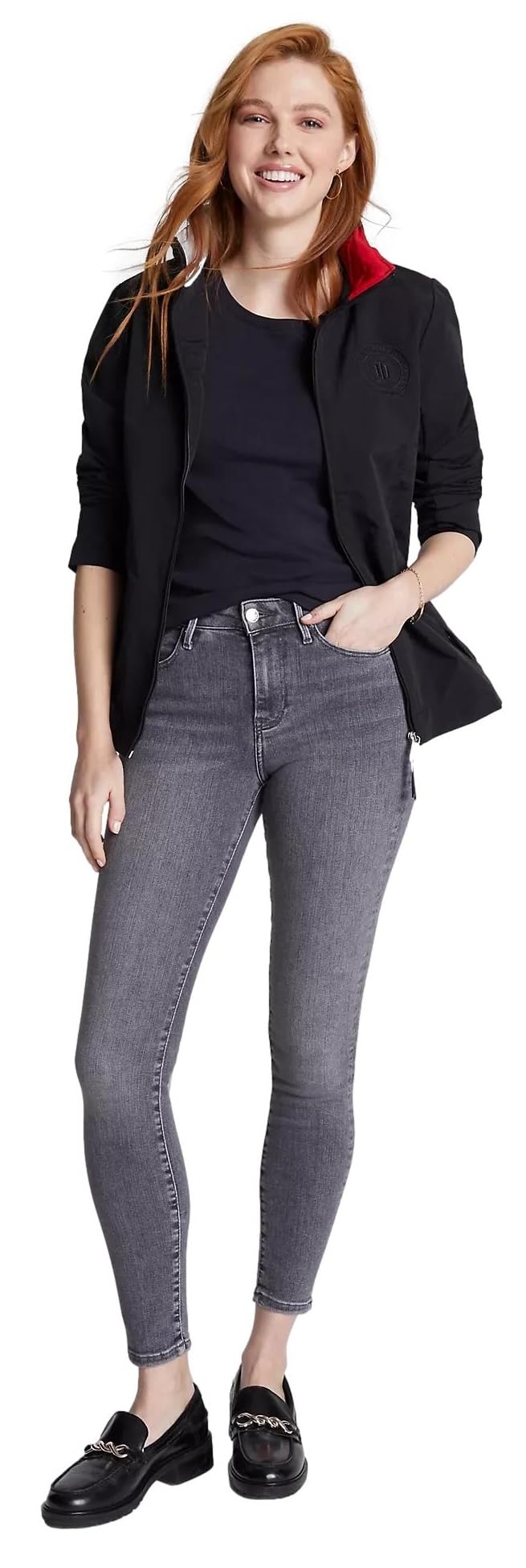 Foto 3 pulgar | Playera Tommy Hilfiger Essential Negro para Mujer - Venta Internacional