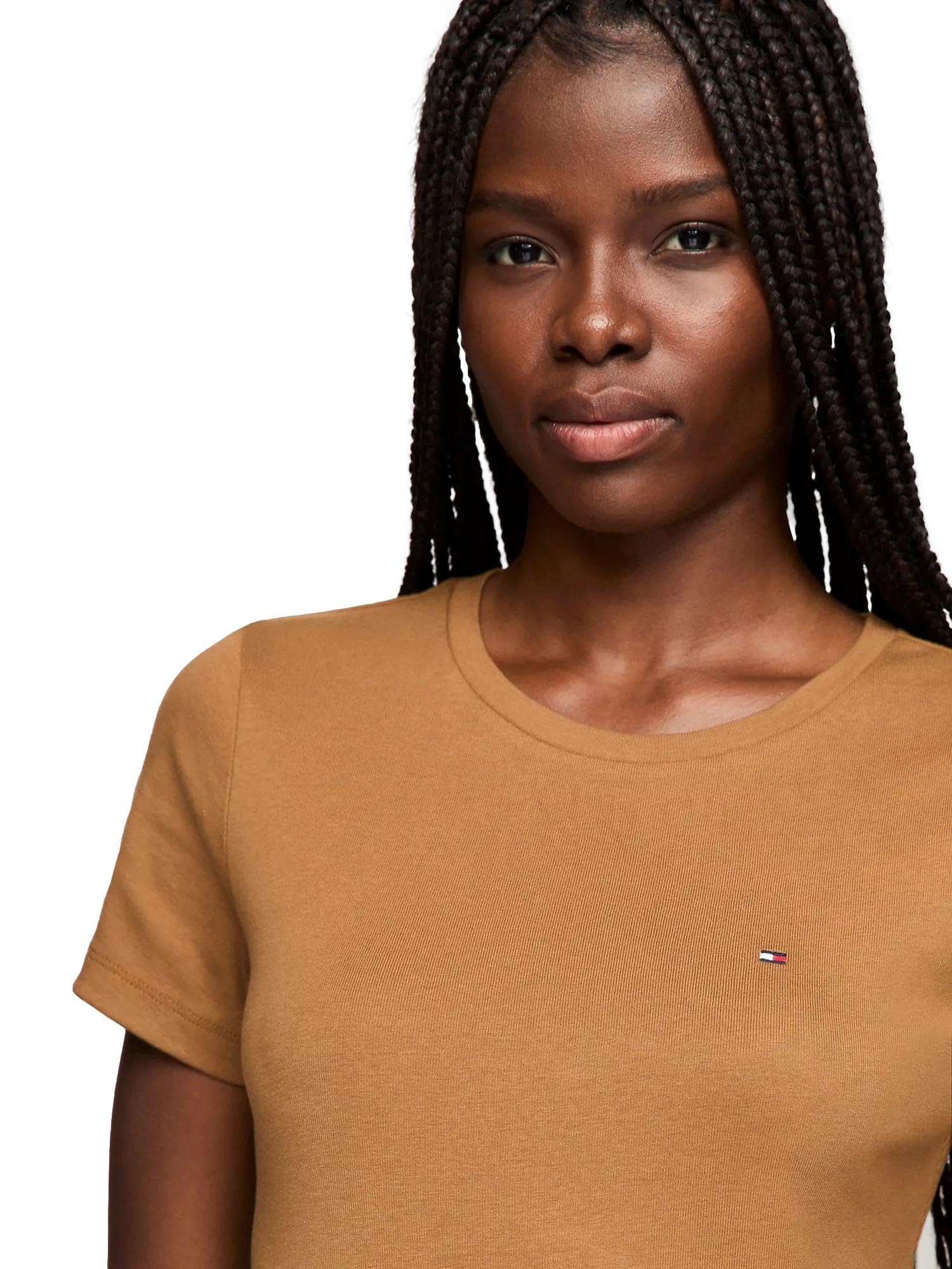 Foto 3 | Playera Tommy Hilfiger Essential Favorite Flag Logo para Mujer - Venta Internacional