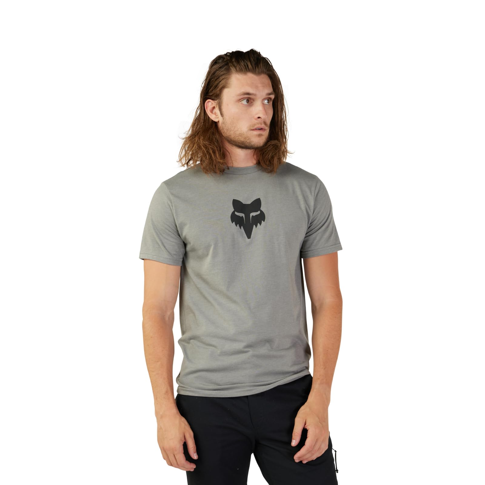 Camiseta Fox Racing Fox Head SS Prem Grafito Jaspeado - Venta Internacional