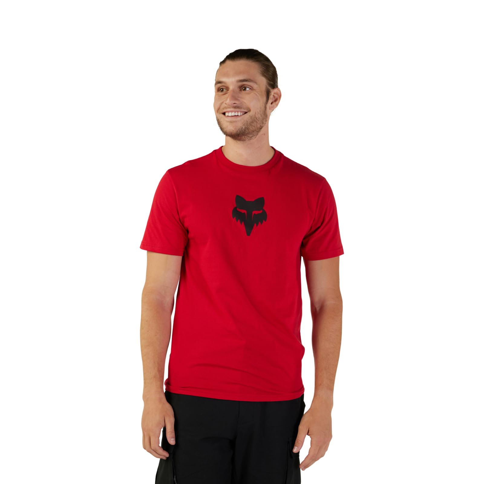 Camiseta Fox Racing Fox Head Ss Prem, Color Rojo Fuego, Talla M - Venta Internacional.
