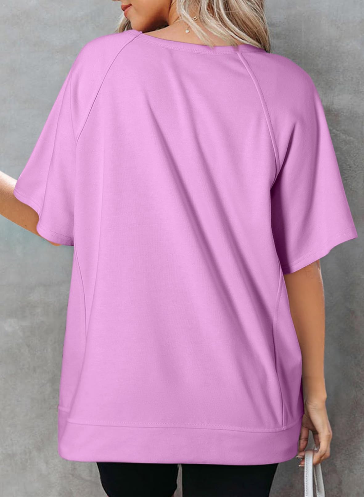 Foto 3 pulgar | Camiseta Dokotoo Oversized Para Mujer Con Cuello Redondo Y Manga Corta - Venta Internacional.