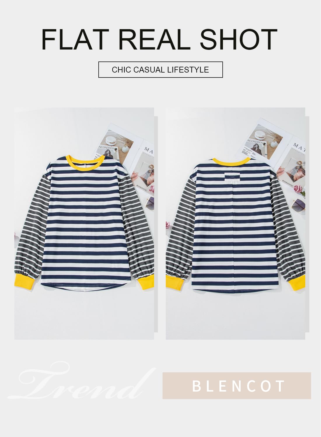 Foto 6 pulgar | Camiseta Blencot Para Mujer, Talla Extragrande, Patchwork, Otoño, 2xl, Blanca - Venta Internacional.