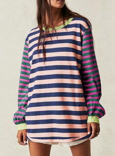 Foto 2 | Camisa Blencot 2025 A Rayas, Manga Larga, Extragrande, Para Mujer, 2xl - Venta Internacional.