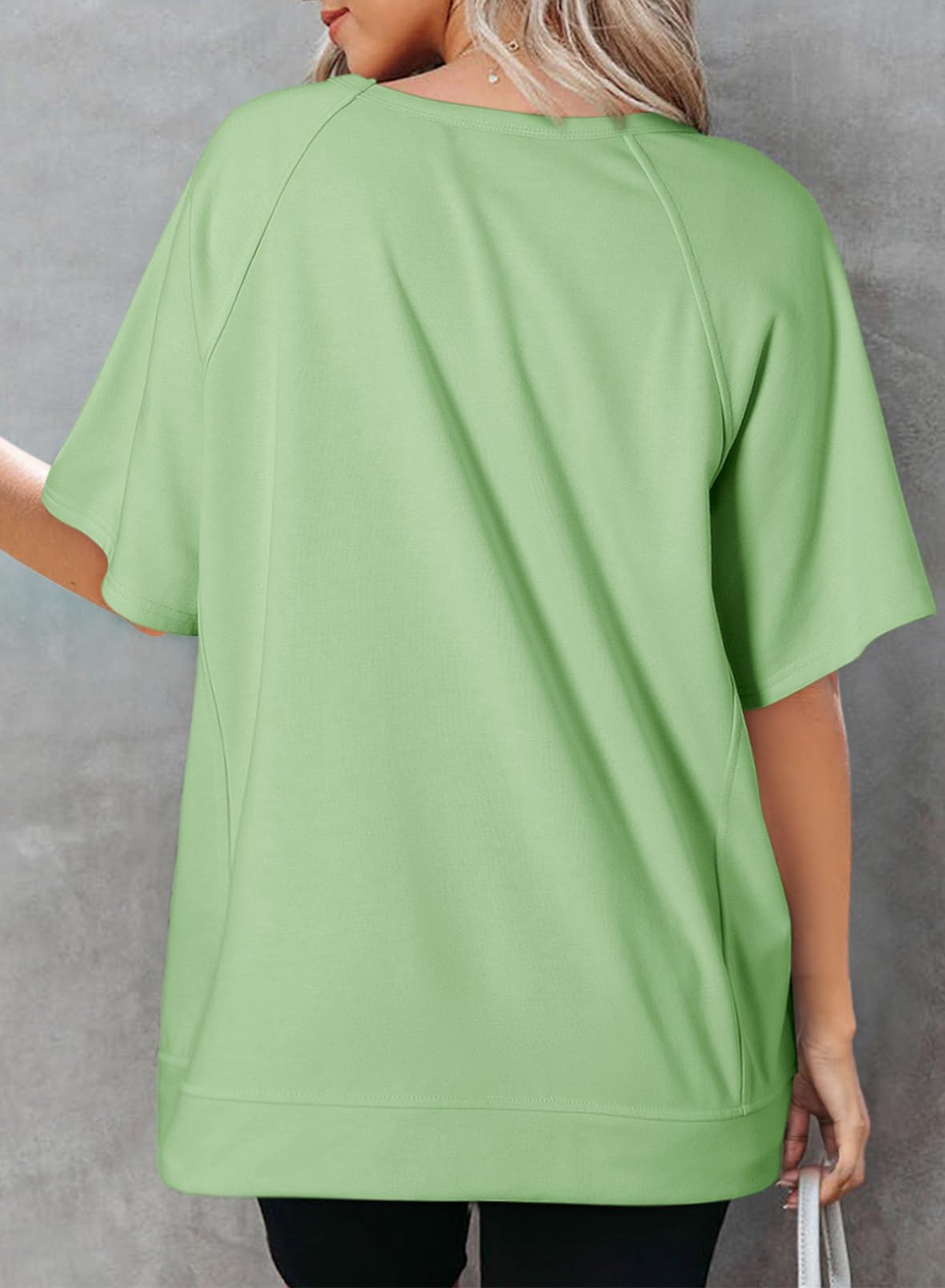 Foto 3 pulgar | Camiseta Dokotoo De Manga Corta Extragrande Para Mujer, Color Verde - Venta Internacional.