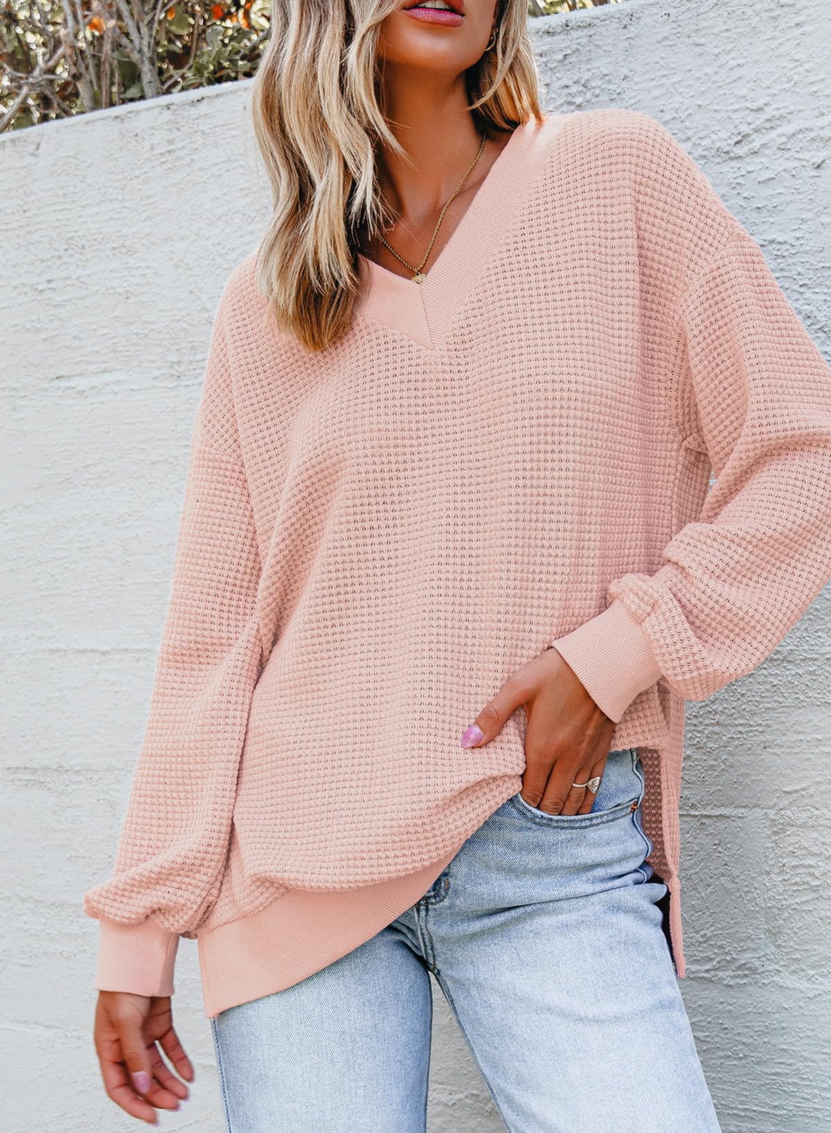 Foto 5 pulgar | Jersey Dokotoo Para Mujer De Punto Gofrado De San Valentín, Talla Xl, Color Rosa - Venta Internacional.