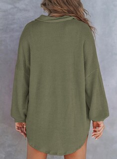 Foto 4 | Camisa Astylish Para Mujer, Cuello En V, Cuello En V, Manga Larga, Color Verde Musgo - Venta Internacional.