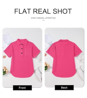 Foto 5 | Camisa Astylish Para Mujer, Cuello En V, Cuello En V, Manga Corta, Rosa Roja, Talla M - Venta Internacional.