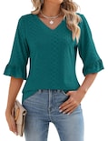 Vestido Tipo Túnica Lomon Para Mujer, Verano 2024, Cuello En V, Manga 3/4 - Venta Internacional.