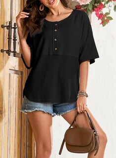 Foto 5 | Blusa Dokotoo De Verano Con Cuello Redondo, Punto Gofrado, Manga 3/4, Para Mujer - Venta Internacional.