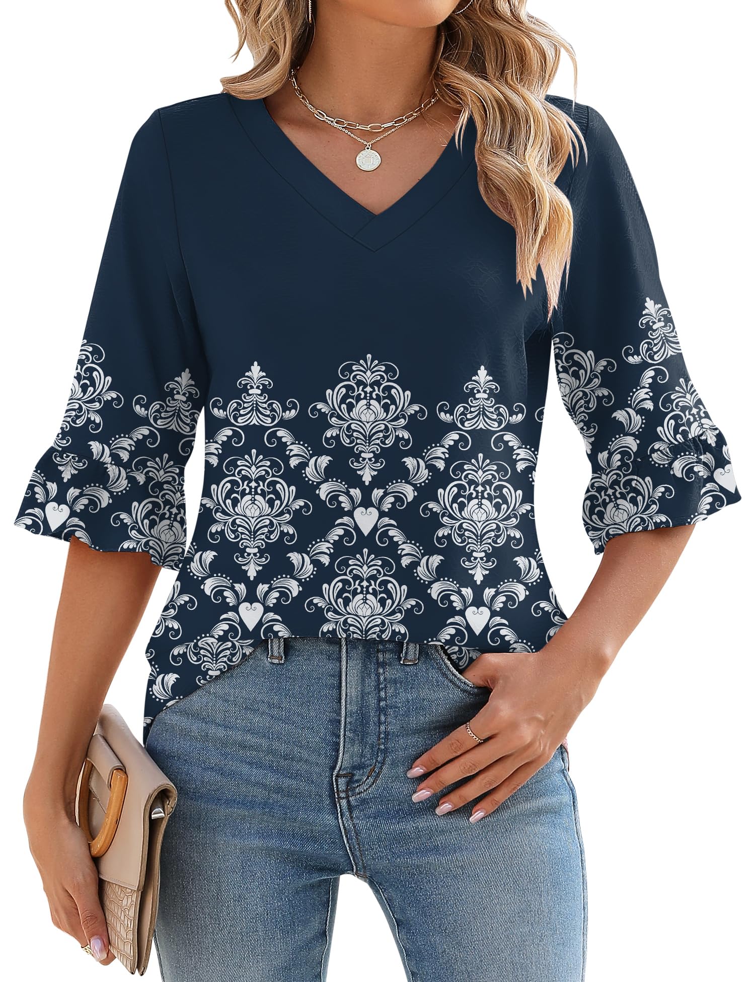 Foto 2 pulgar | Blusa Lomon Summer Tops, Túnica Bordada Con Ojales Para Mujer - Venta Internacional.