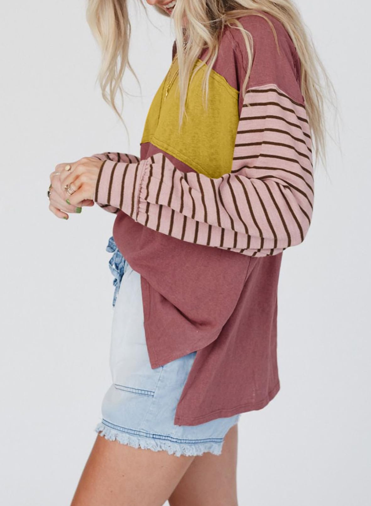Foto 4 | Camiseta Dokotoo De Manga Larga Para Mujer, Otoño 2024, Holgada - Venta Internacional.