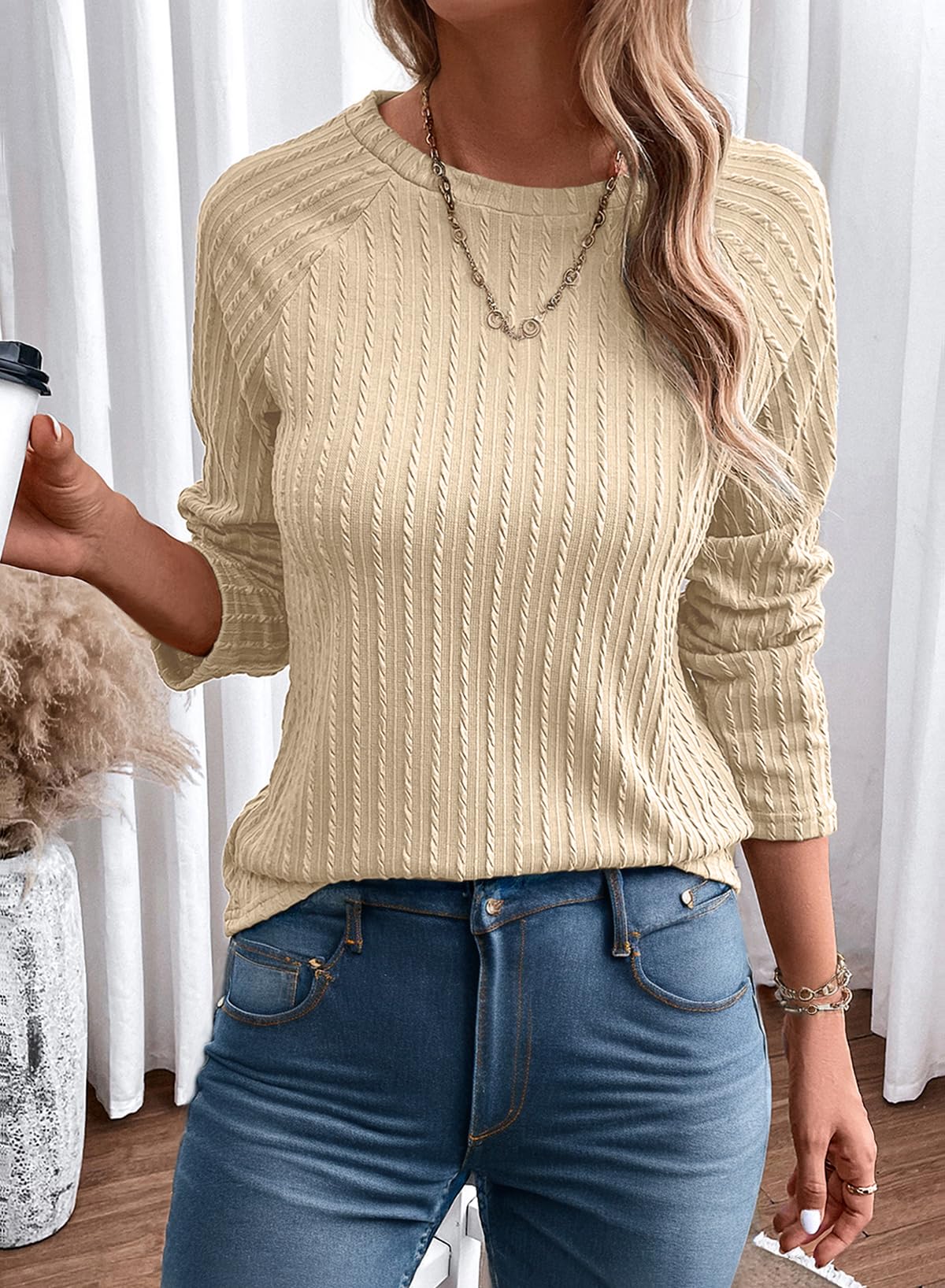 Foto 6 pulgar | Camisa De Manga Larga Dokotoo Spring Business Casual Para Mujer, Talla Grande - Venta Internacional.
