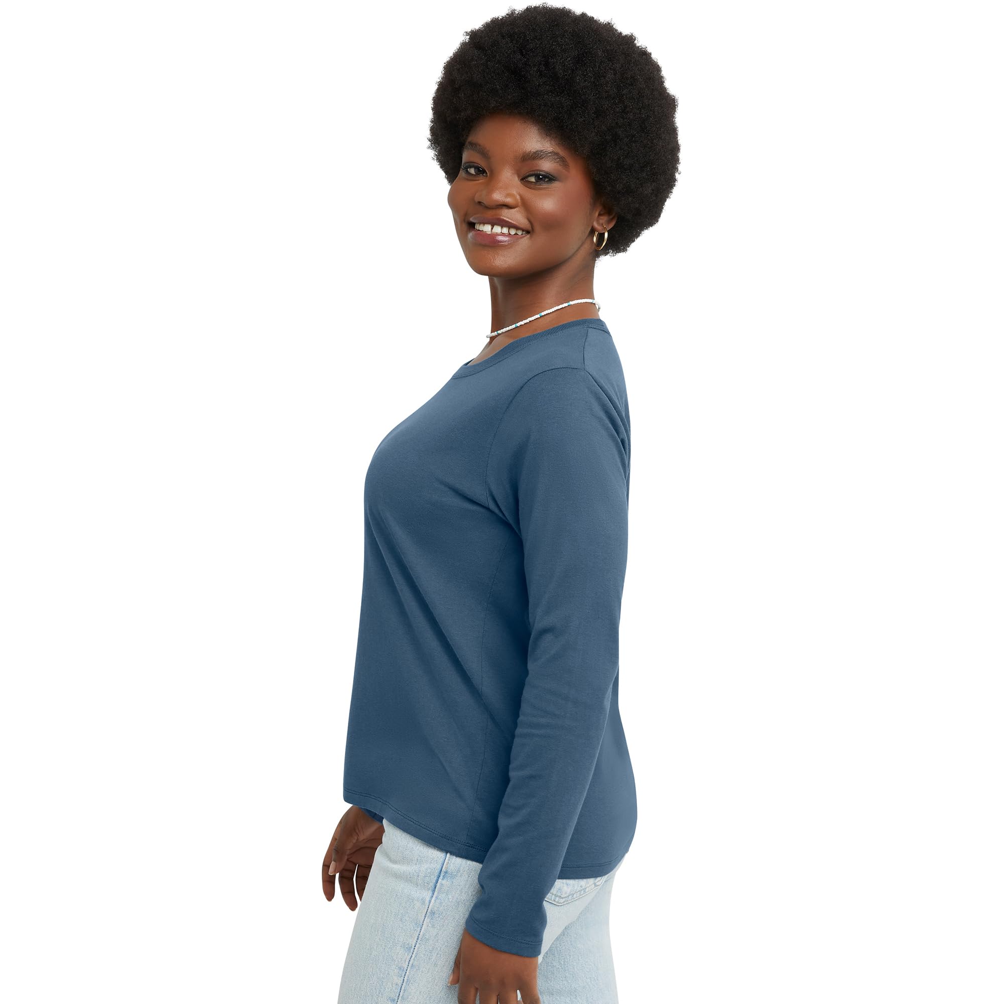 Foto 4 pulgar | Camiseta Hanes Comfortblend Originals De Manga Larga Para Mujer - Venta Internacional.