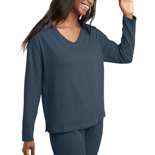 Foto 1 | Camiseta Hanes Comfortblend Originals Con Cuello En V Y Manga Larga - Venta Internacional.