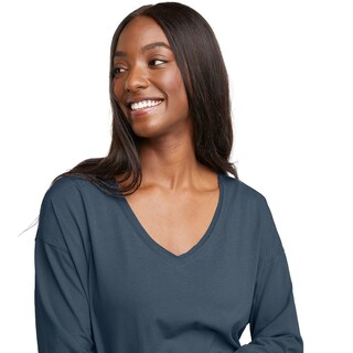 Foto 4 | Camiseta Hanes Comfortblend Originals Con Cuello En V Y Manga Larga - Venta Internacional.