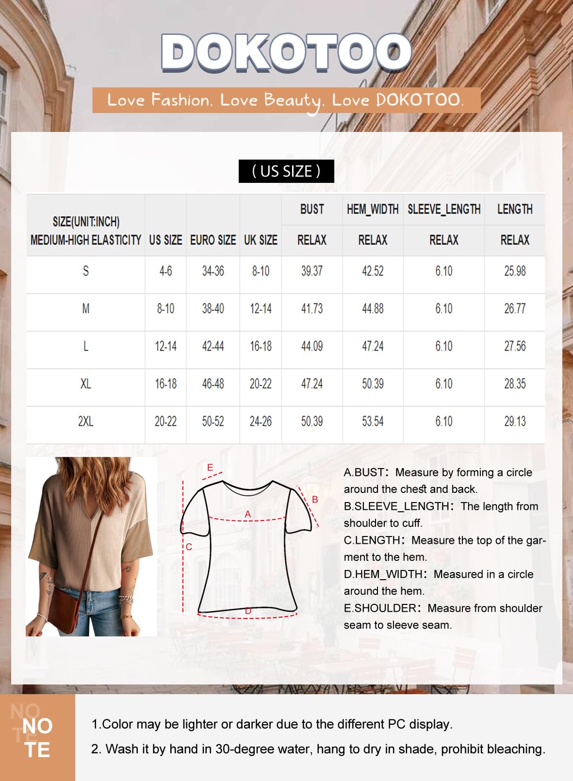 Foto 7 pulgar | Top Dokotoo Summer Fluffy Touch Waffle Con Cuello En V Para Mujer - Venta Internacional.