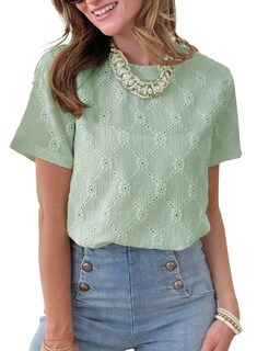 Foto 1 | Camiseta Dokotoo De Verano Con Cuello Redondo Para Mujer, Color Verde, Talla S - Venta Internacional.