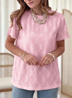 Foto 3 | Camiseta Dokotoo Para Mujer, Cuello Redondo, Bordada, Color Rosa S - Venta Internacional.