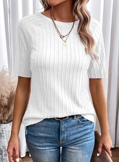 Foto 4 | Camiseta Dokotoo Para Mujer, Verano 2025, Manga Corta, Color Blanco, Talla S - Venta Internacional.