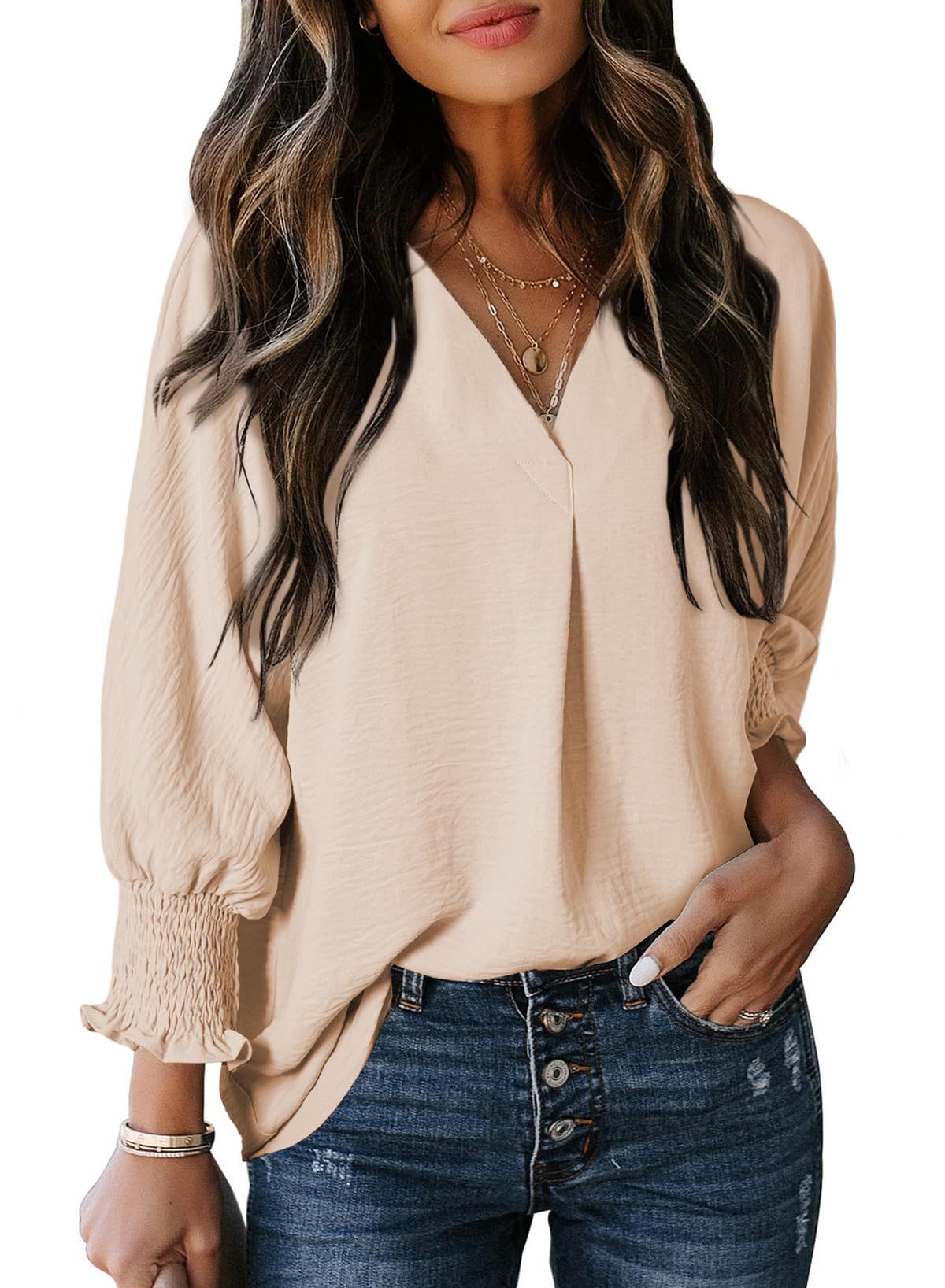 Top Dokotoo De Manga Corta Con Cuello En V Para Primavera-verano Para Mujer - Venta Internacional.