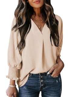 Foto 1 | Top Dokotoo De Manga Corta Con Cuello En V Para Primavera-verano Para Mujer - Venta Internacional.