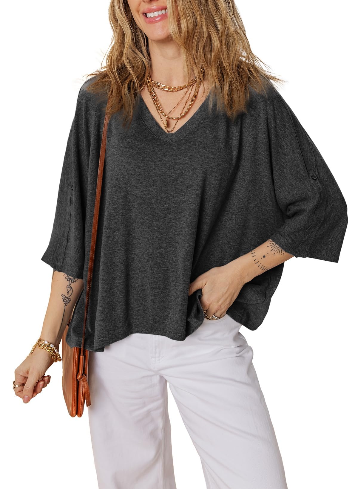 Foto 5 pulgar | Tops De Verano Dokotoo Para Mujer, Moda, Cuello En V, Negro, M - Venta Internacional.