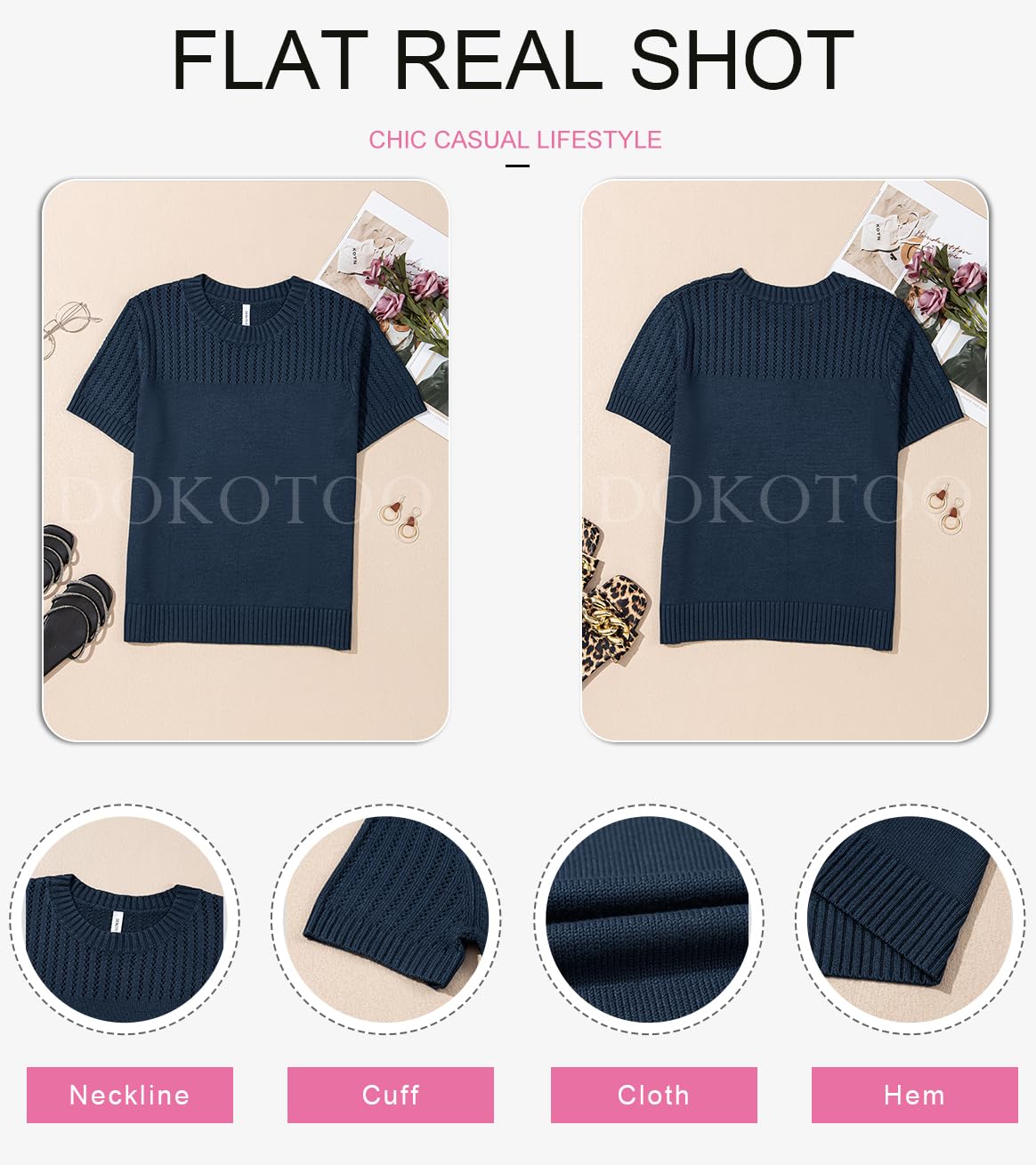 Foto 7 pulgar | Túnicas Dokotoo, Moda De Verano, Manga Corta Para Mujer - Venta Internacional.