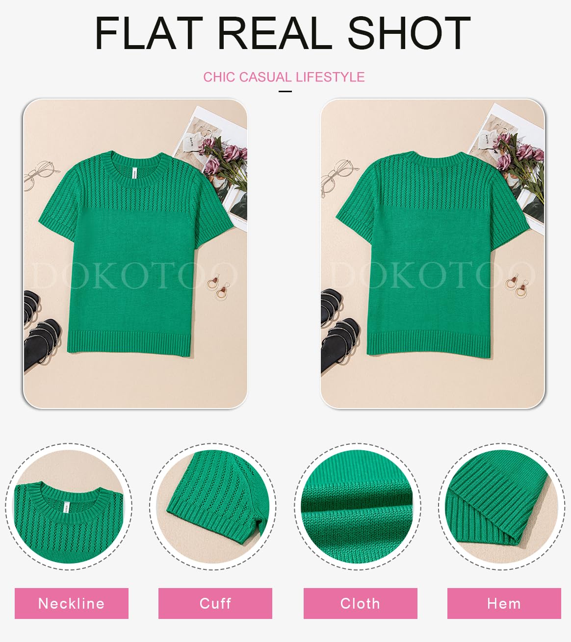 Foto 7 pulgar | Blusas Tipo Túnica Dokotoo Para Mujer, Primavera Y Verano, Color Verde, Talla L - Venta Internacional.