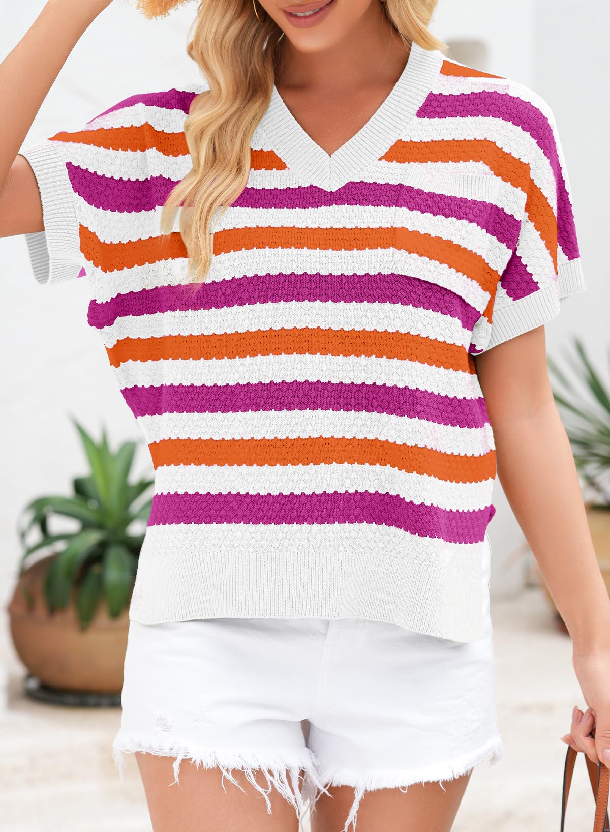 Foto 4 pulgar | Blusas Y Túnicas Dokotoo Para Mujer, Manga Corta, Color Rosa Xl - Venta Internacional.