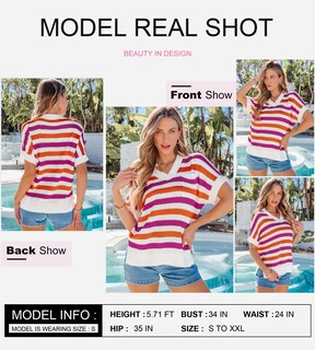 Foto 5 | Blusas Y Túnicas Dokotoo Para Mujer, Manga Corta, Color Rosa Xl - Venta Internacional.